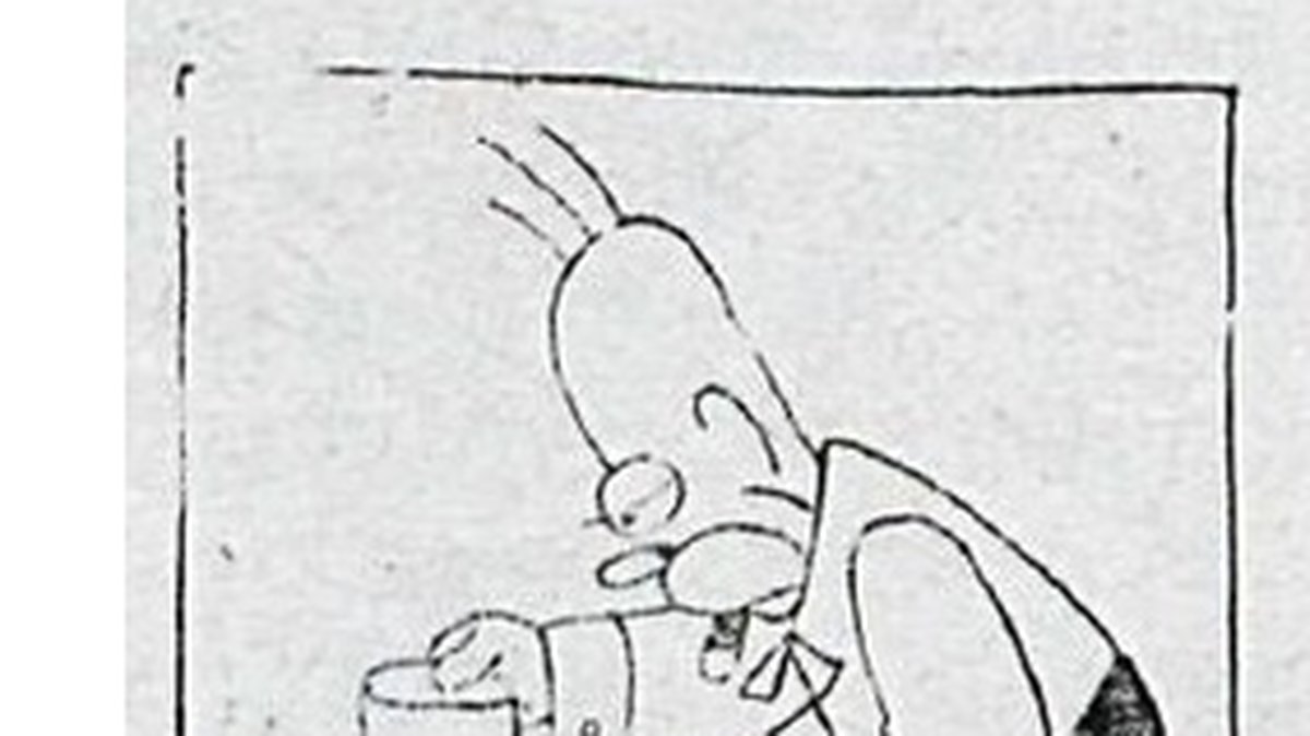 Seriefiguren från 1949 har tre hårstrån till skillnad från Homer Simpson som har två.